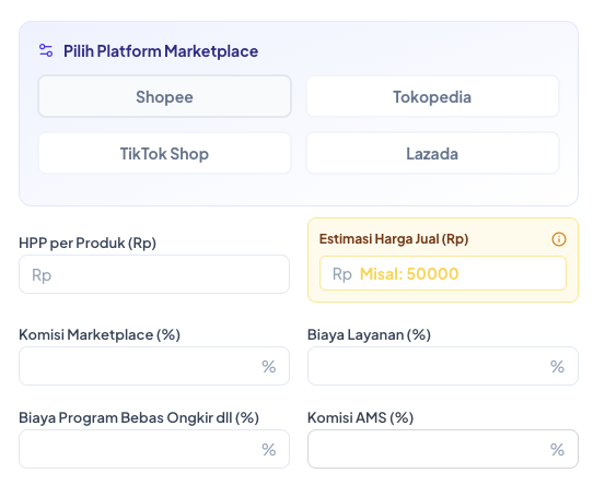 Fitur Lengkap Dengan Variasi Marketplace