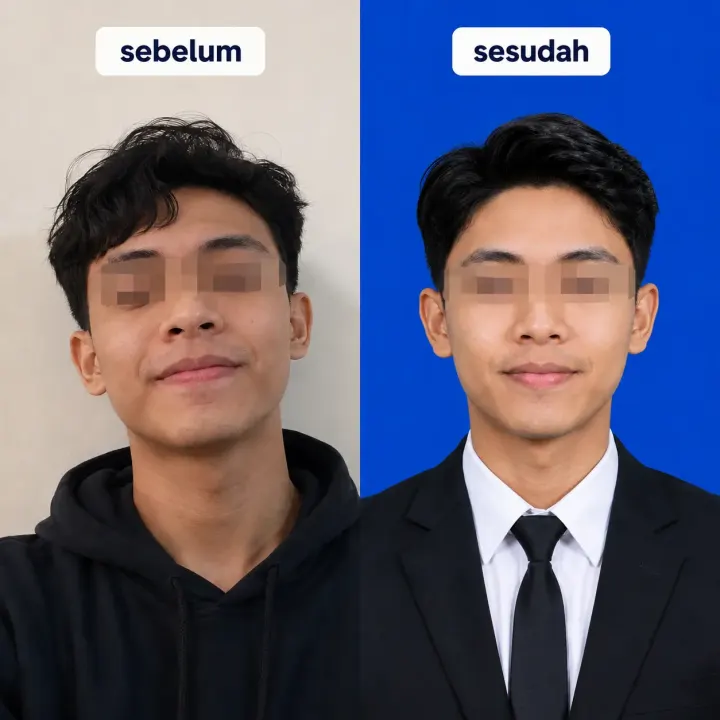 FormalizeMe – Tampilan fitur utama transformasi AI dari selfie ke foto profesional