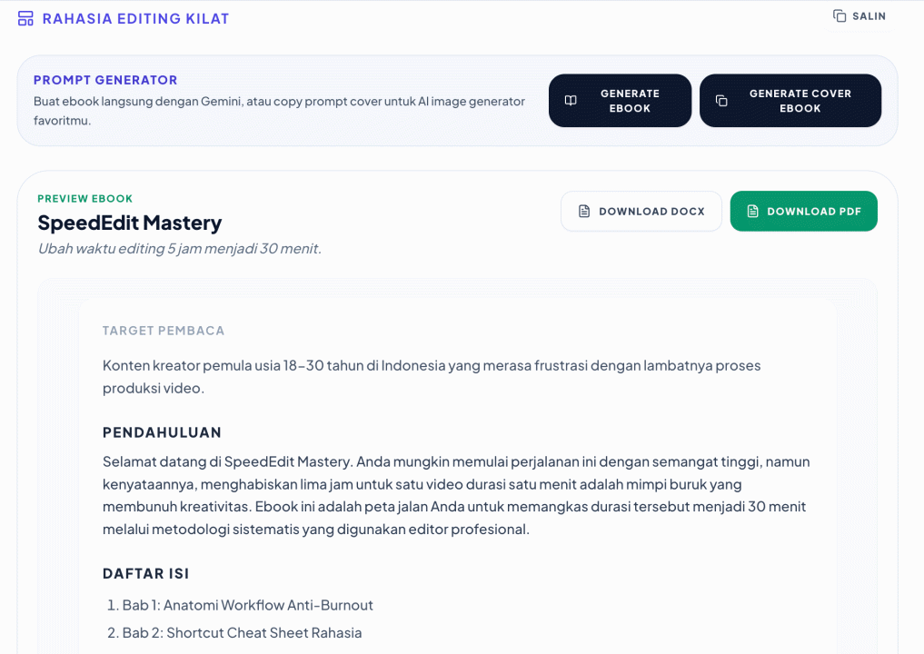 Penyusunan Format Ebook Otomatis