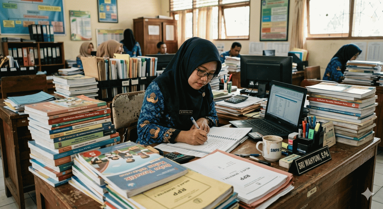 Guru Sibuk Membuat Manual RPP