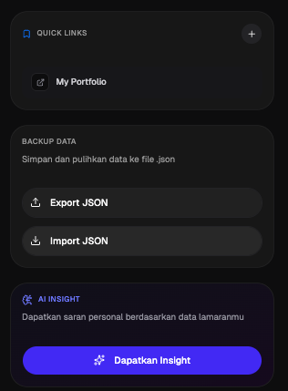 Fitur Export Data Lamaran Lacak Kerja