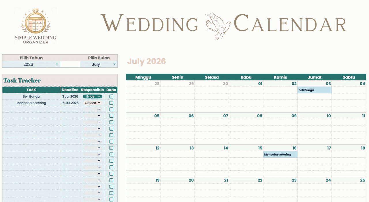 Kalendar Perencanaan Digital Interaktif