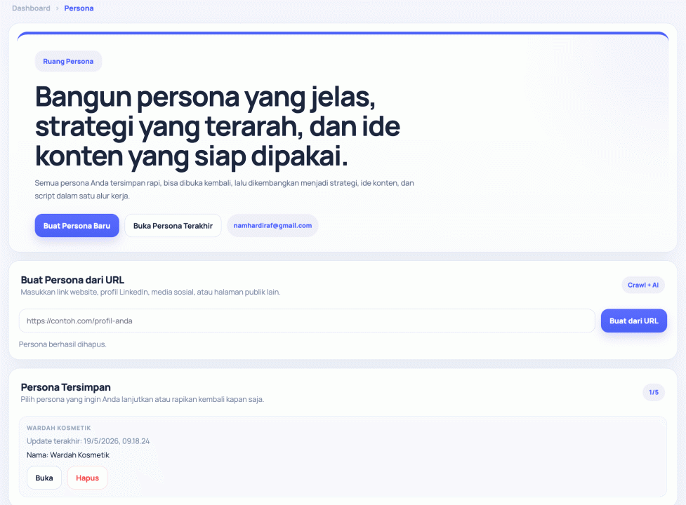 Opsi Pengaturan Bangun Persona Mandiri
