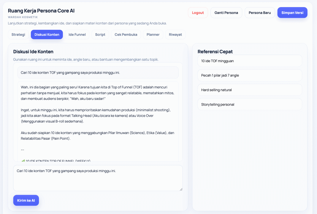 Interaksi Brainstorming Ide Topik Bersama AI Asisten Cerdas