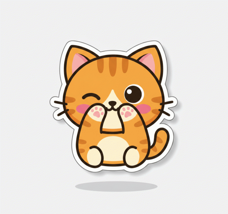 Sticker peek a boo