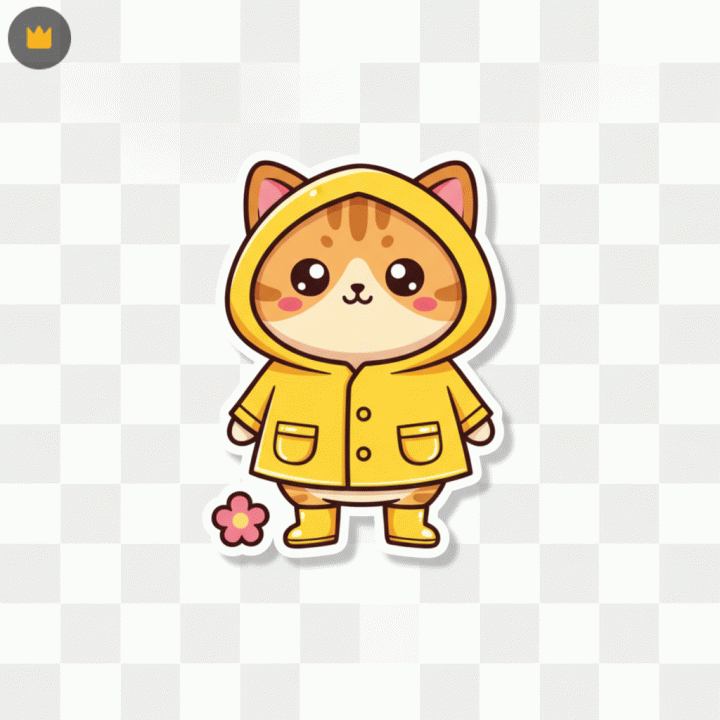 Sticker raincoat