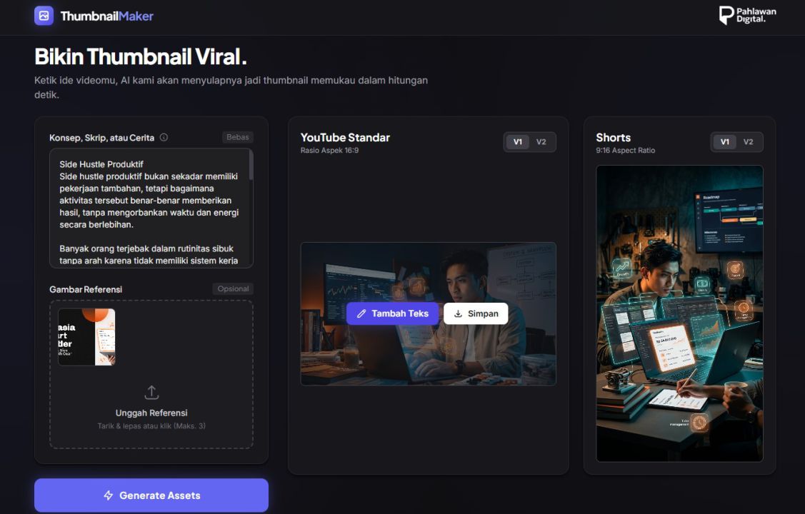 Contoh Thumbnail Viral dengan ThumbnailMaker