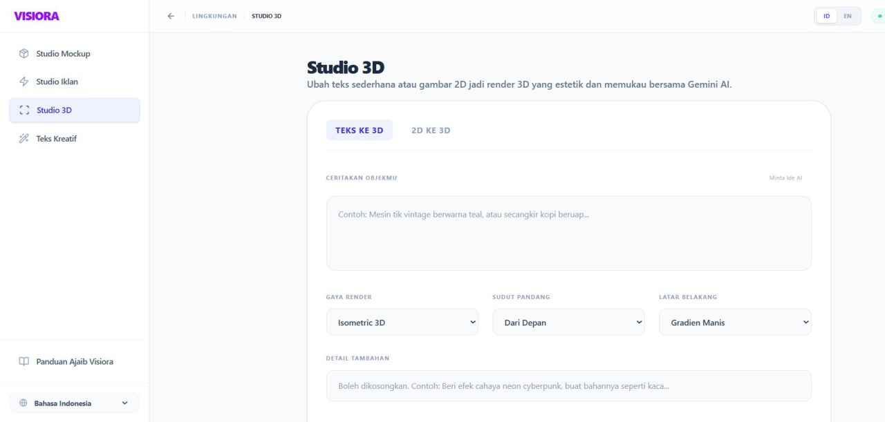 Digital Seller menggunakan Visiora untuk foto produk