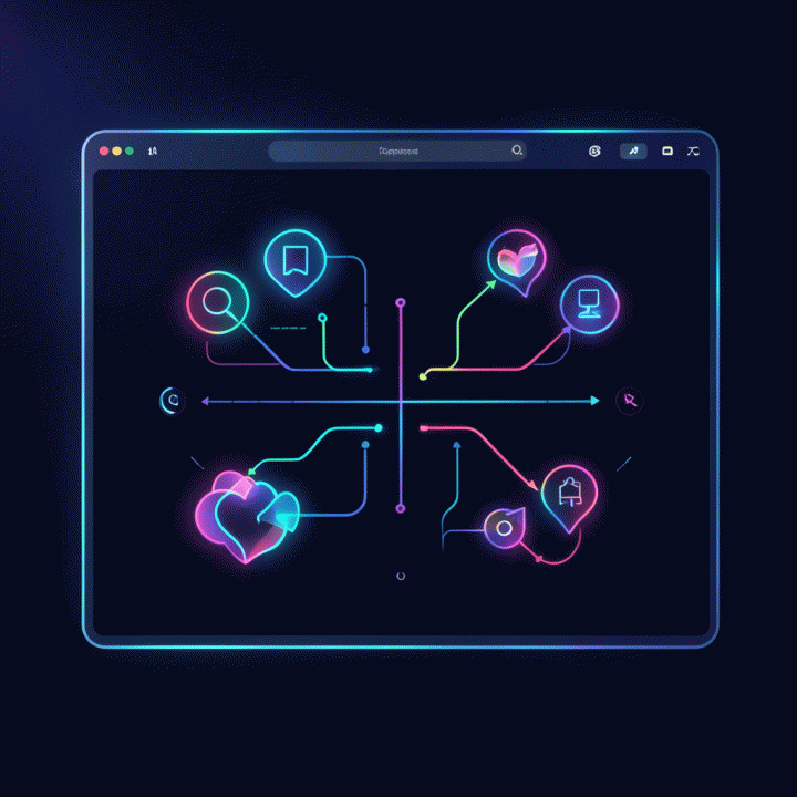 Abstract AI interface showing the process of generating viral content hooks quickly using an AI tool.