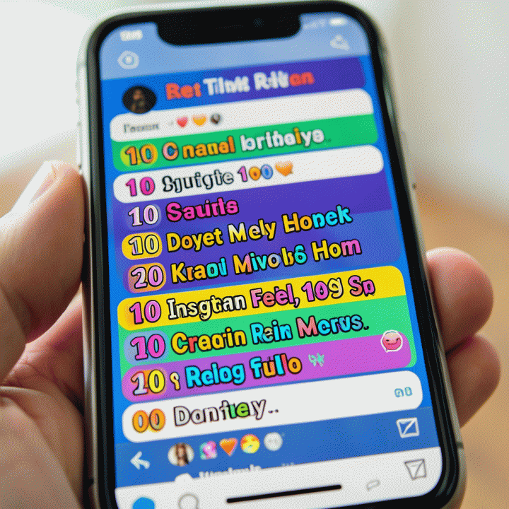 A smartphone screen showing 100 creative and catchy Instagram Reels hooks for immediate content engagement.