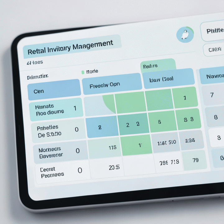 Abstract digital dashboard showing organized rental inventory and scheduling.