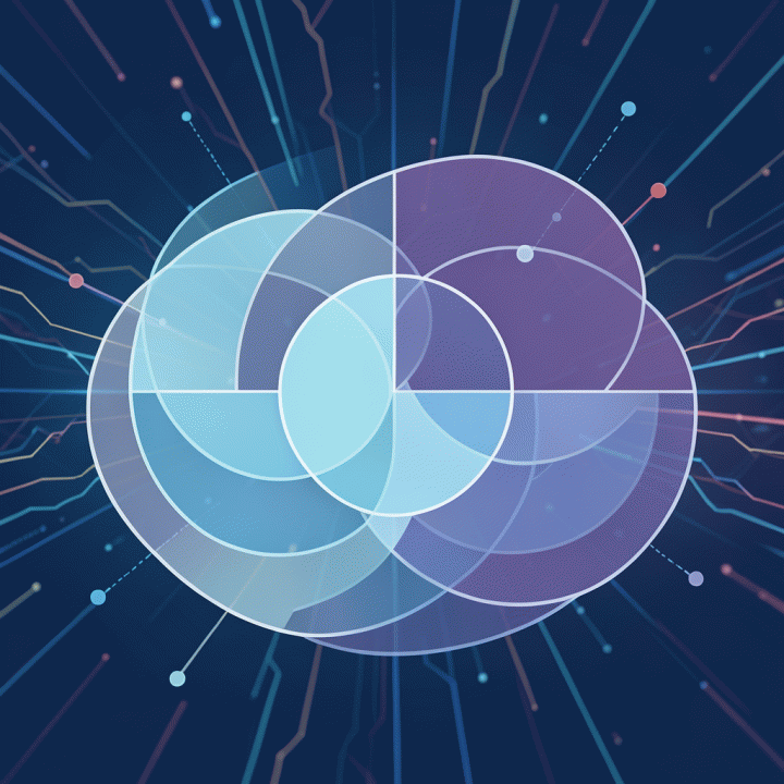 Abstract visualization of identifying market gaps and competitor weaknesses through data analysis.