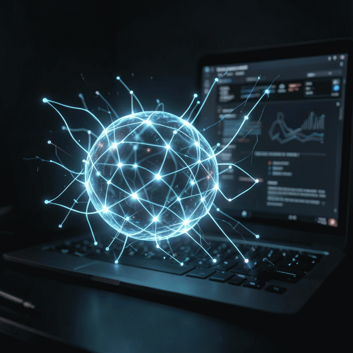 AI refining a raw sketch into a polished digital product template.