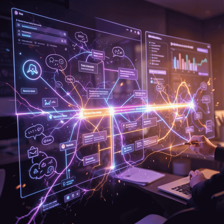 AI assistant organizing raw business ideas into a structured roadmap.