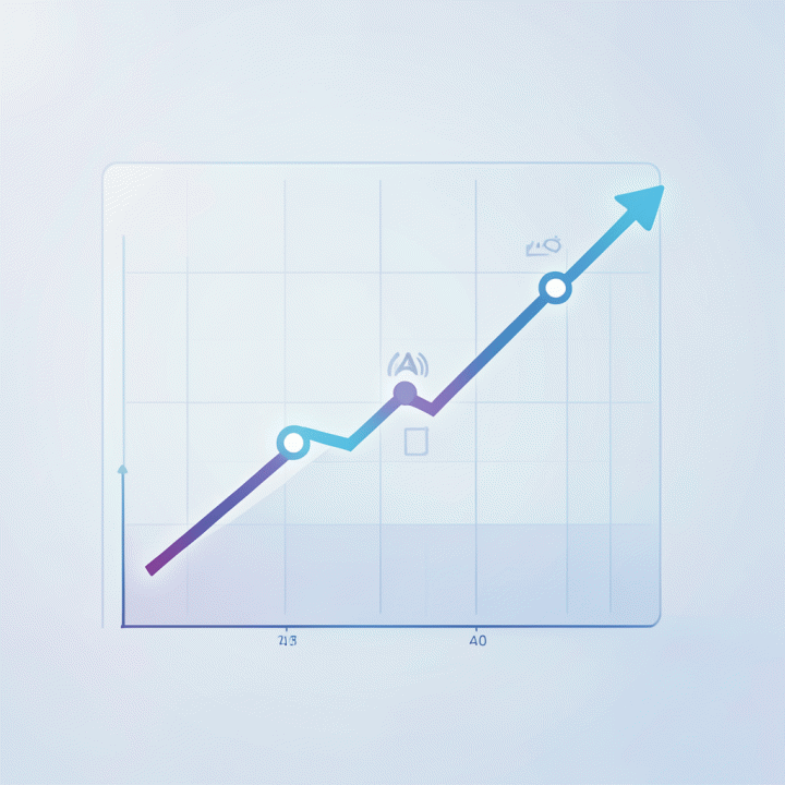 Chart showing exponential growth in digital business strategy using AI.