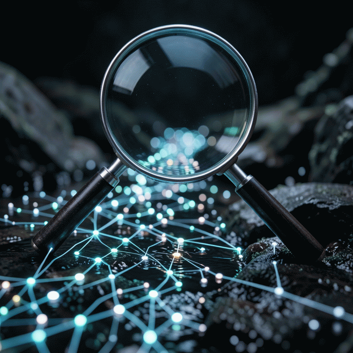 Visualisasi konseptual proses penyaringan data mentah yang kompleks menjadi insight strategis yang jelas dan dapat ditindaklanjuti.