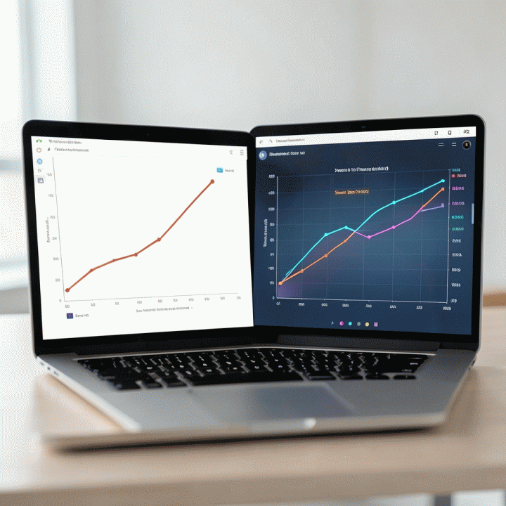 Visualisasi perbandingan data penjualan mentah dengan rekomendasi harga optimal dari sistem analitik AI.