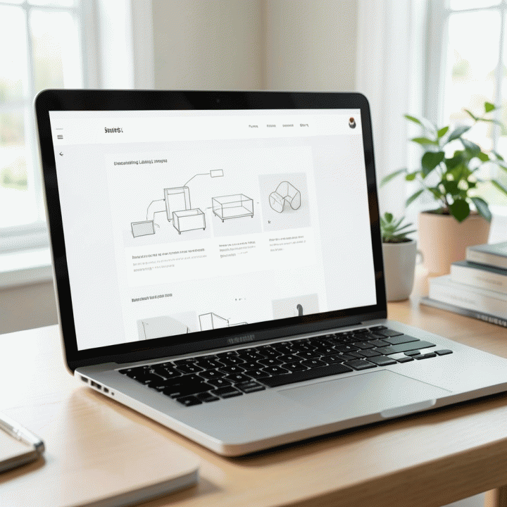 Tampilan mockup landing page wireframe yang siap digunakan, menunjukkan struktur dan alur konversi yang optimal.