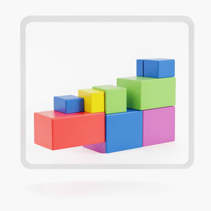 Abstract geometric blocks forming a balanced budget structure, representing effective and structured financial planning.