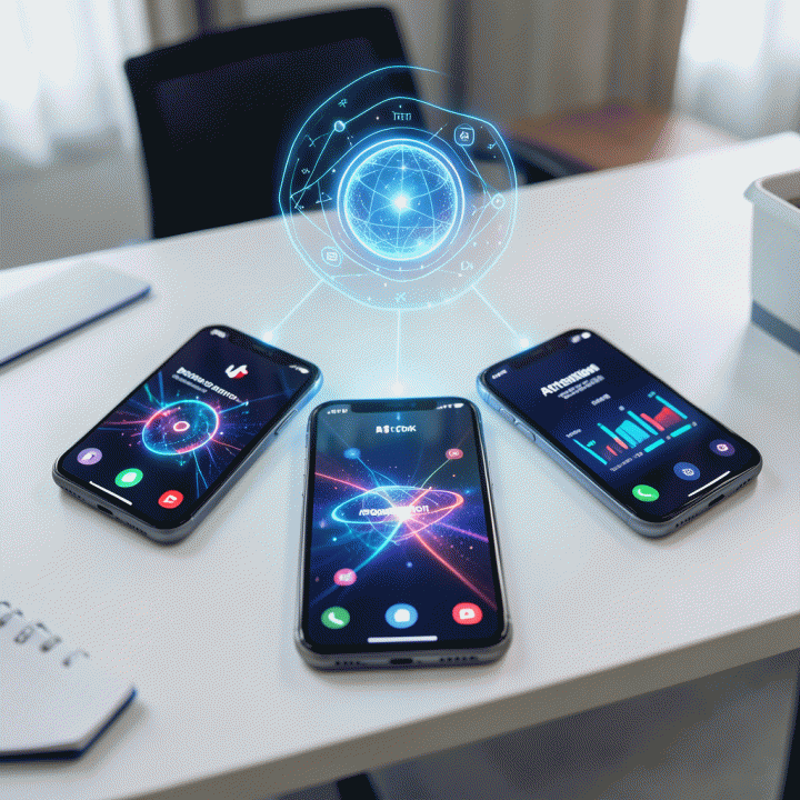 Komposisi visual yang menunjukkan bagaimana AI membantu meningkatkan daya tarik dan tingkat perhatian pada konten video pendek di berbagai platform media sosial.
