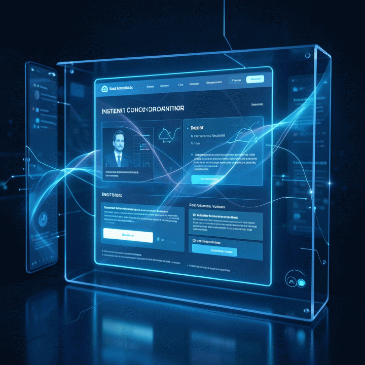 Visualisasi konseptual transisi dari proses manual yang rumit menjadi desain landing page yang terstruktur dan optimal berkat bantuan AI.