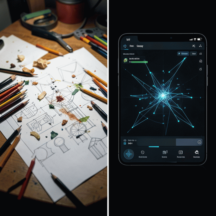 Perbandingan waktu desain manual vs. desain otomatis menggunakan AI.