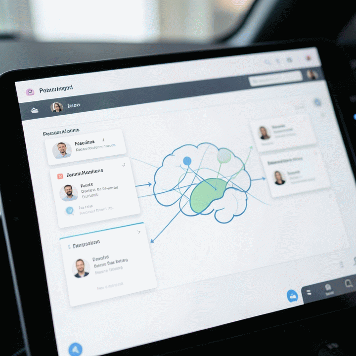 Digital dashboard visualizing structured persona management and strategic workflow.