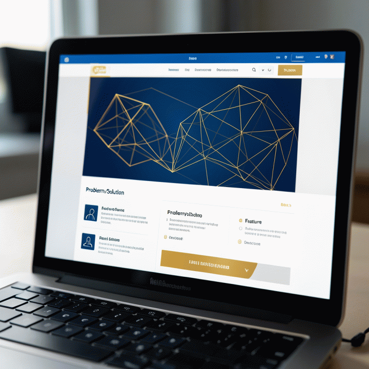 Visualisasi struktur wireframe landing page e-commerce yang terorganisasi dengan baik.