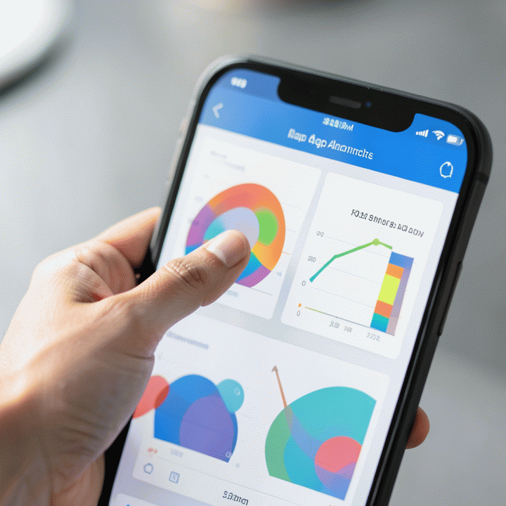 Hand interacting with an application interface showing competitive data analysis and market gap insights.