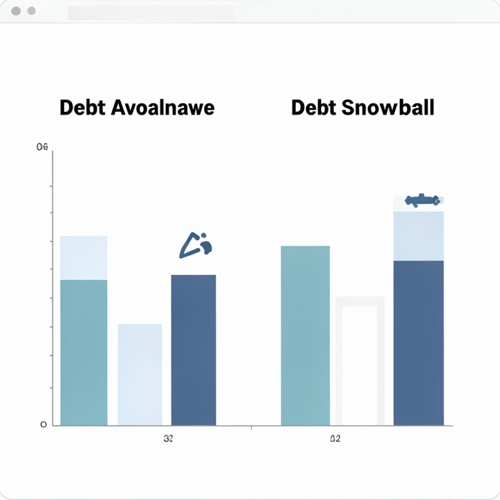 Perbandingan visual antara metode Debt Avalanche dan Debt Snowball dalam manajemen utang.
