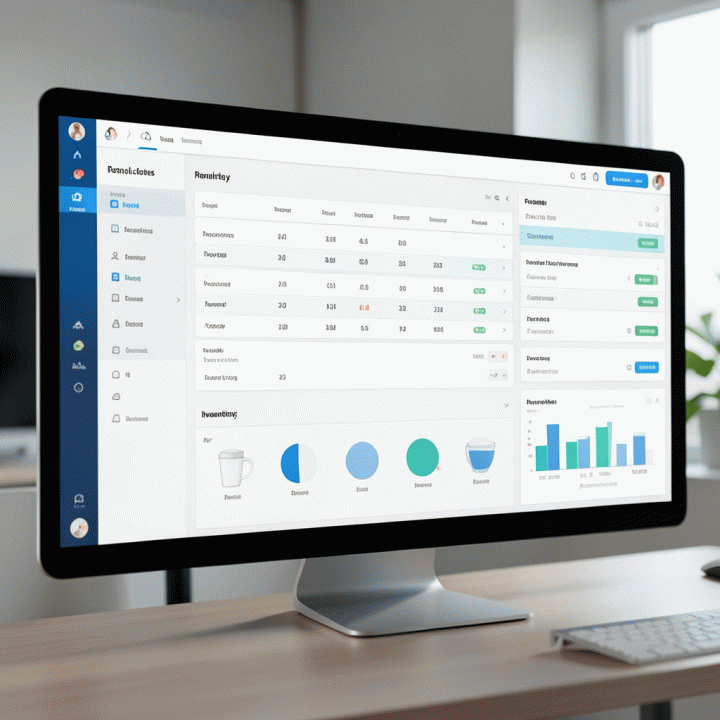 Digital dashboard for managing rental schedules and inventory in a rental business.