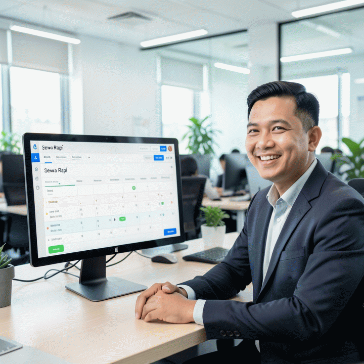 Pemilik bisnis rental menikmati proses pemesanan yang terorganisir dan otomatis di dashboard digital, menghemat waktu dan tenaga.