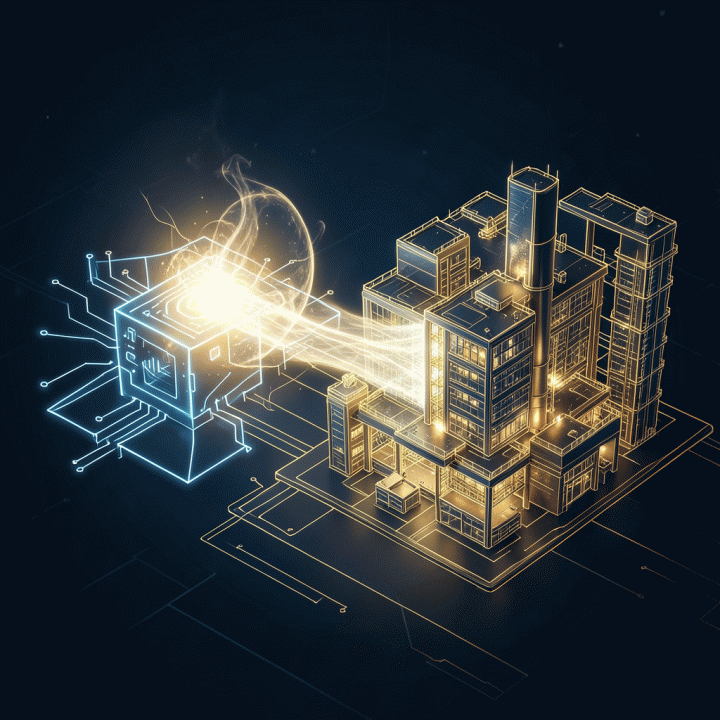 Visualisasi konseptual bagaimana ide mentah diubah menjadi blueprint bisnis digital yang tangguh oleh mesin AI.