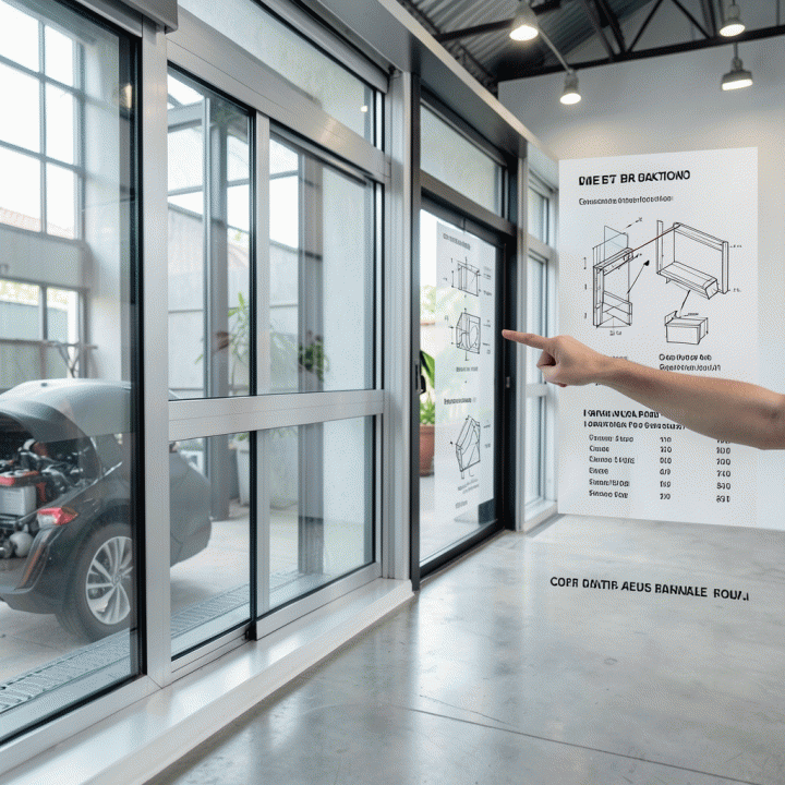 Visual perbandingan material dan desain kanopi carport dengan fokus pada perhitungan biaya yang akurat.