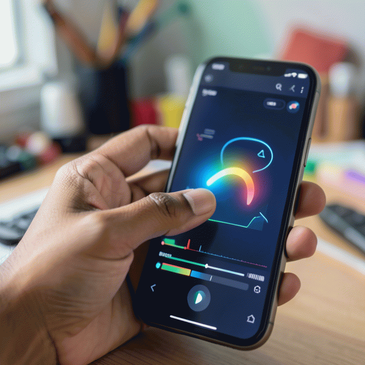 Tangan sedang berinteraksi dengan smartphone, menunjukkan konsep &lsquo;hook&rsquo; atau ide konten yang menarik secara visual.