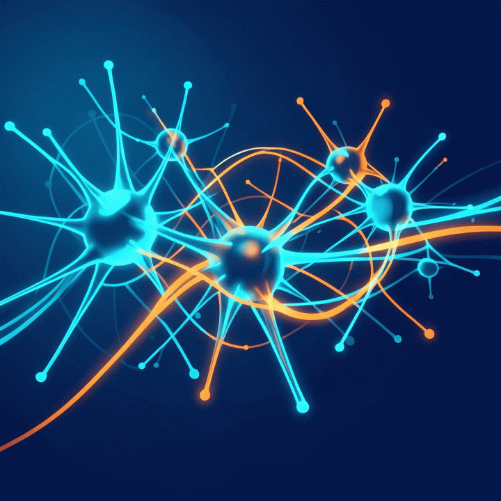Abstract representation of AI generating marketing hooks and content formulas.