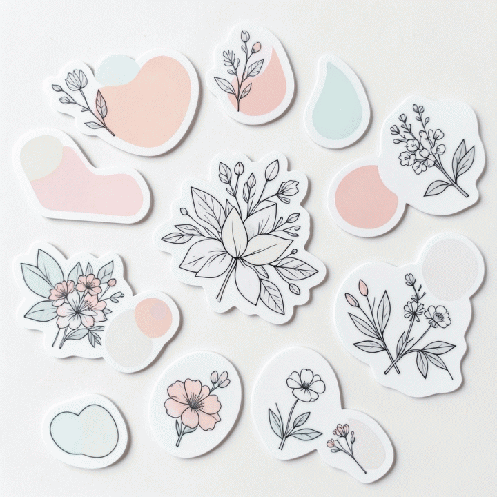 Koleksi aset stiker digital premium untuk desain feed Instagram.