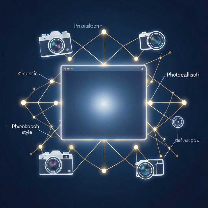 Ilustrasi konseptual tentang cara kerja prompt engineering untuk menghasilkan foto AI yang sempurna.