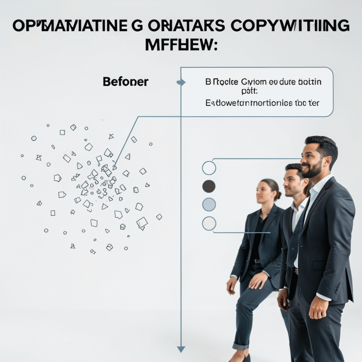 Visualisasi transformasi data pasar yang rumit menjadi struktur copywriting iklan yang efektif dan terbukti.