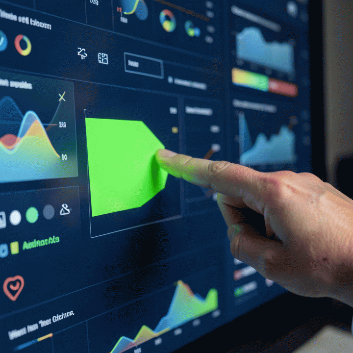 Visualisasi data dashboard yang menyoroti celah kompetitor yang potensial untuk dieksploitasi dalam strategi pemasaran.