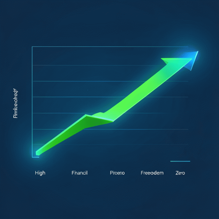 Visualisasi dashboard progres keuangan yang menunjukkan penurunan saldo utang secara bertahap dan terukur menuju kebebasan finansial.