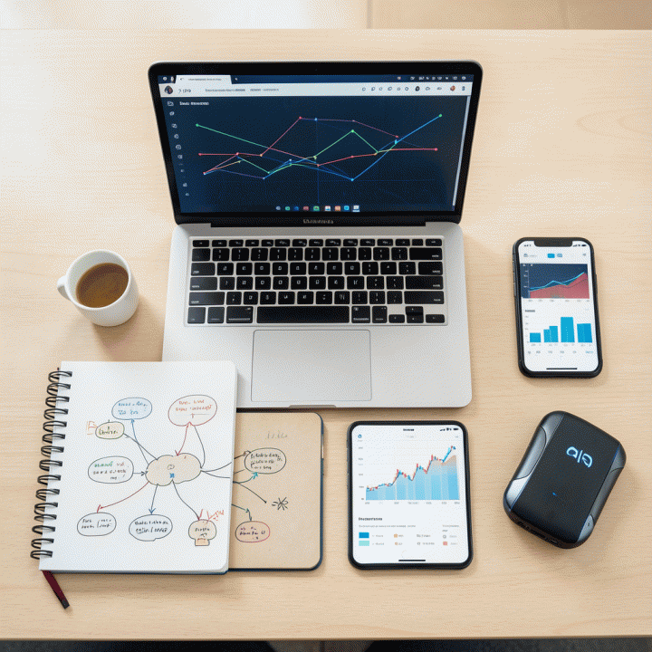 Komposisi overhead dari berbagai alat digital dan sumber daya yang digunakan untuk riset pasar dan pengembangan produk digital.