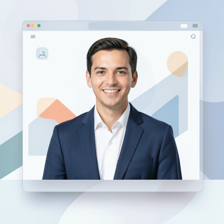 Visualisasi tata letak profil LinkedIn profesional dengan fokus pada foto profil yang kredibel.