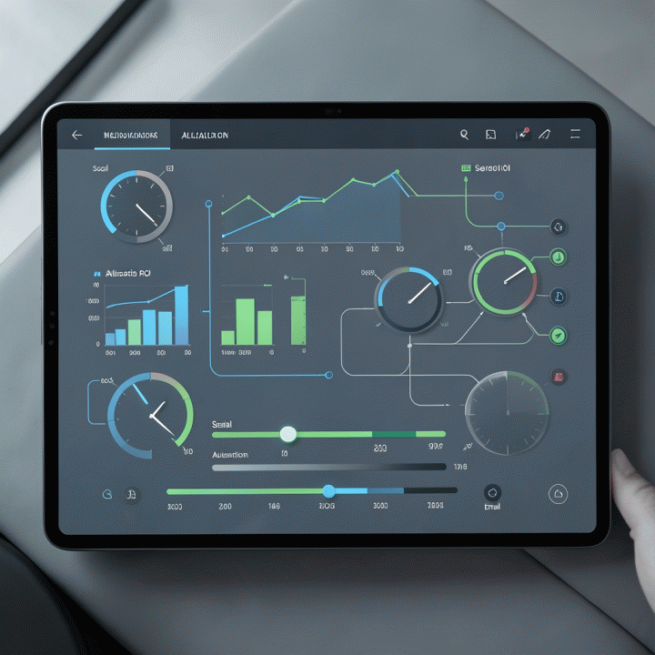 Visualisasi dashboard pemasaran digital yang abstrak, menunjukkan alokasi anggaran yang perlu dioptimalkan antar berbagai saluran media.