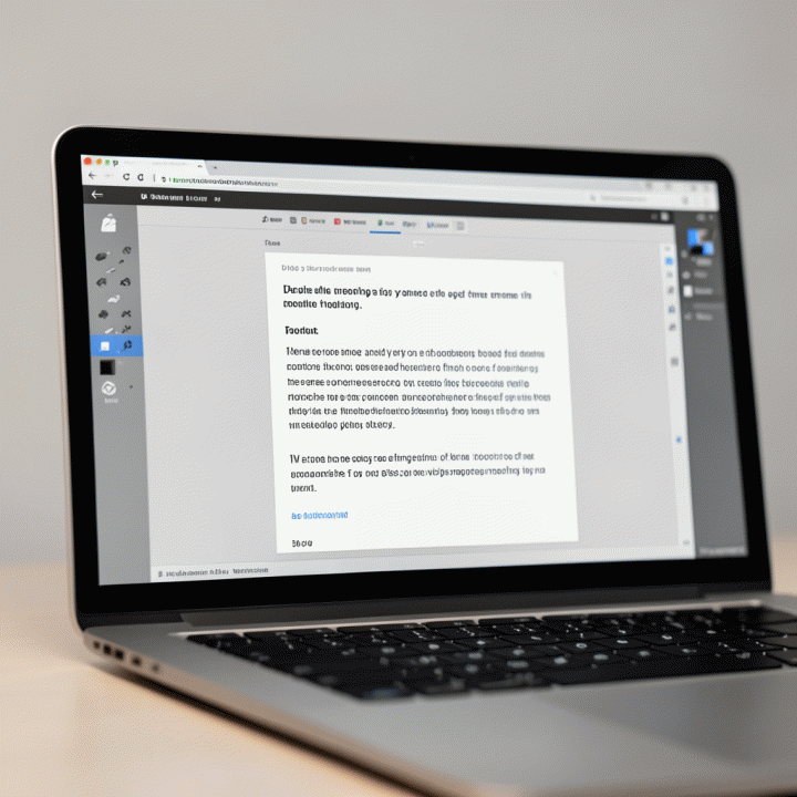 Workflow of AI generating a video thumbnail from a script on a laptop screen.