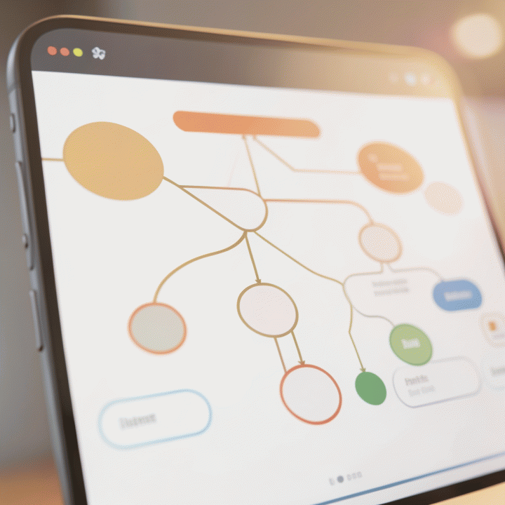 Clean digital family tree interface for organizing genealogy data.
