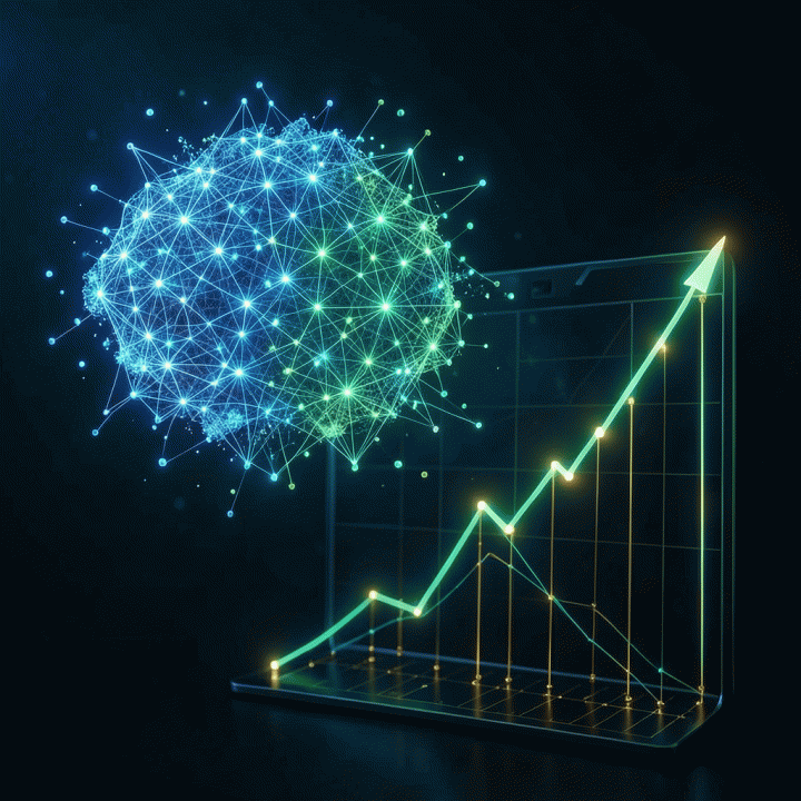 Visualisasi data mentah yang berubah menjadi wawasan bisnis yang terstruktur dan actionable melalui analisis AI.