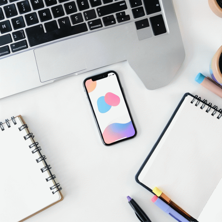 Komposisi flat lay yang menunjukkan alat-alat strategi bisnis dan analisis produk untuk affiliate marketing.