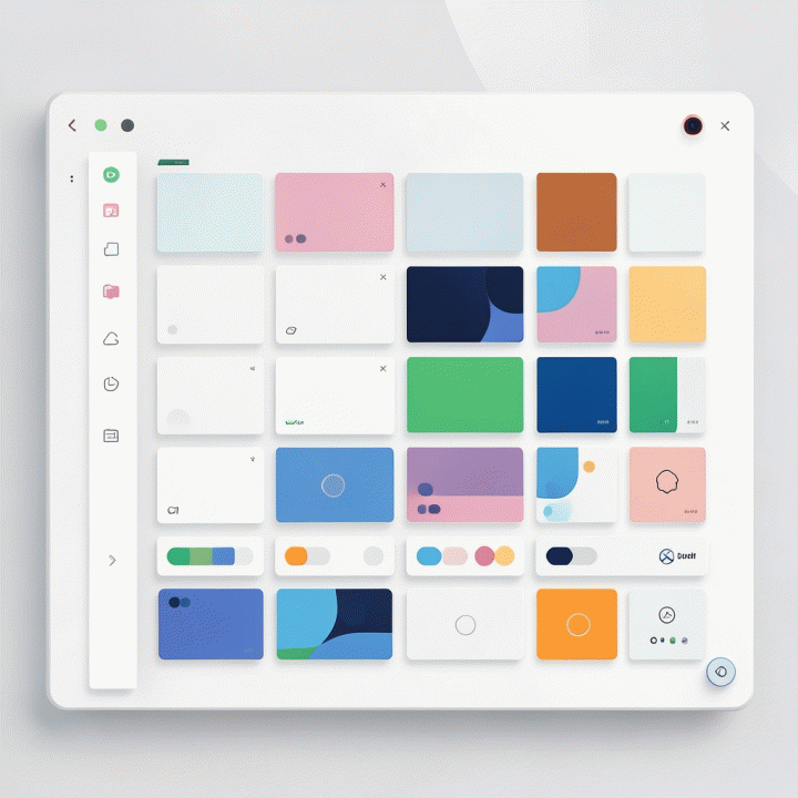 Dashboard interface showcasing consistent and organized AI visual assets for content creation.