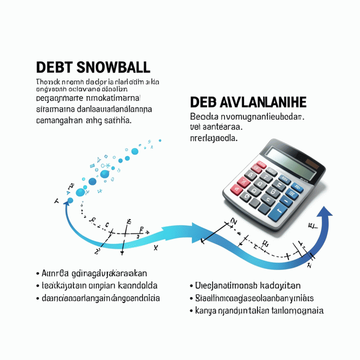 Perbandingan visual antara metode Debt Snowball (melunasi utang terkecil dulu untuk momentum) dan Debt Avalanche (melunasi utang bunga tertinggi dulu untuk efisiensi).